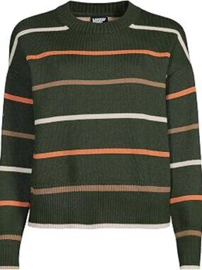 Lands End 100% Cotton Drifter Easy Crewneck Sweater